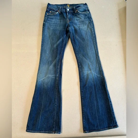 women’s size 26 flare mid rise stretch 7 for all mankind - Picture 1 of 5